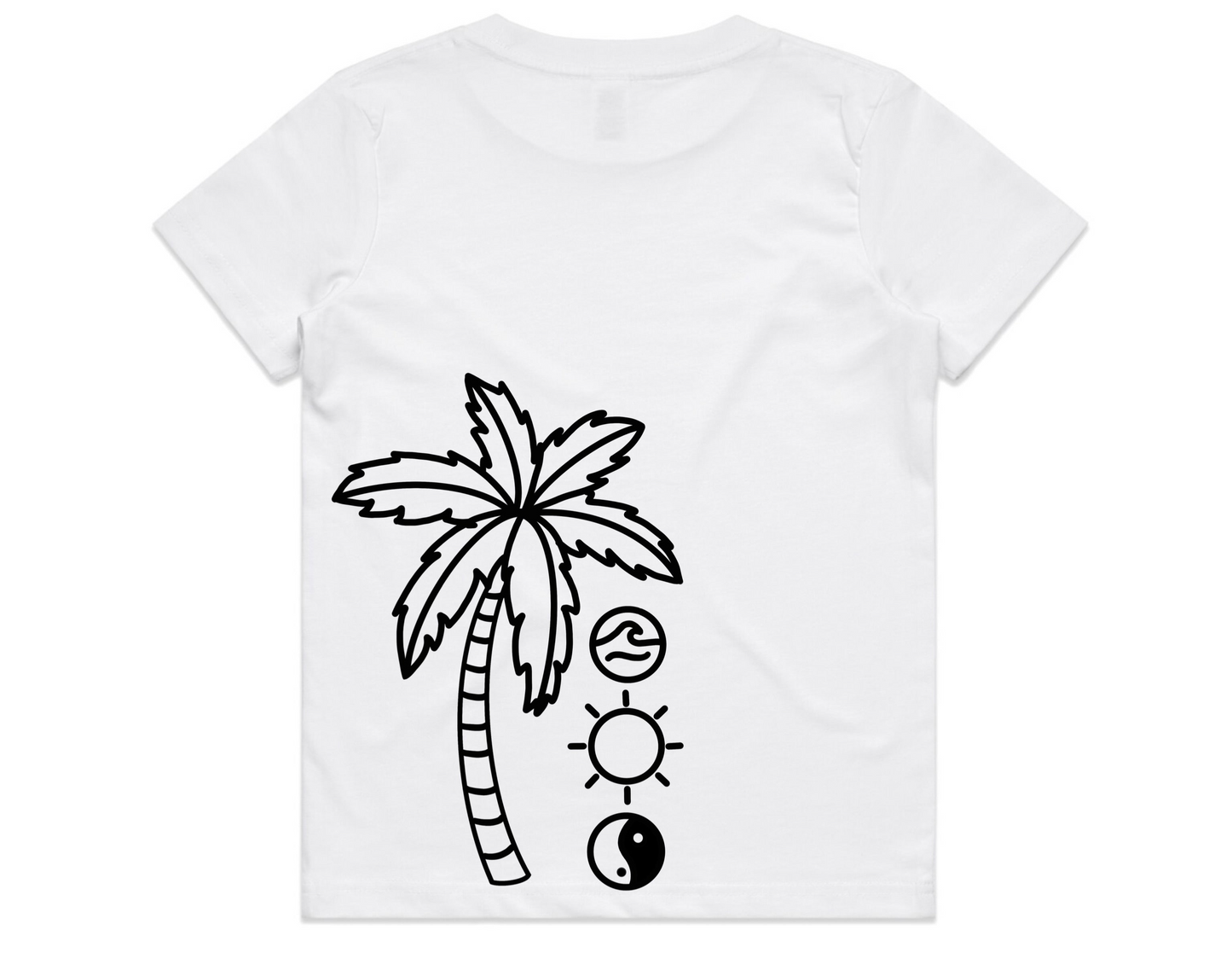 Grom Palm Trio White tee