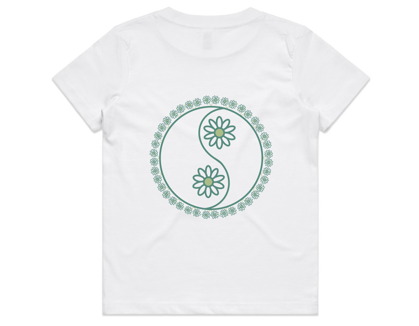 Grom Daisy YinYang White tee