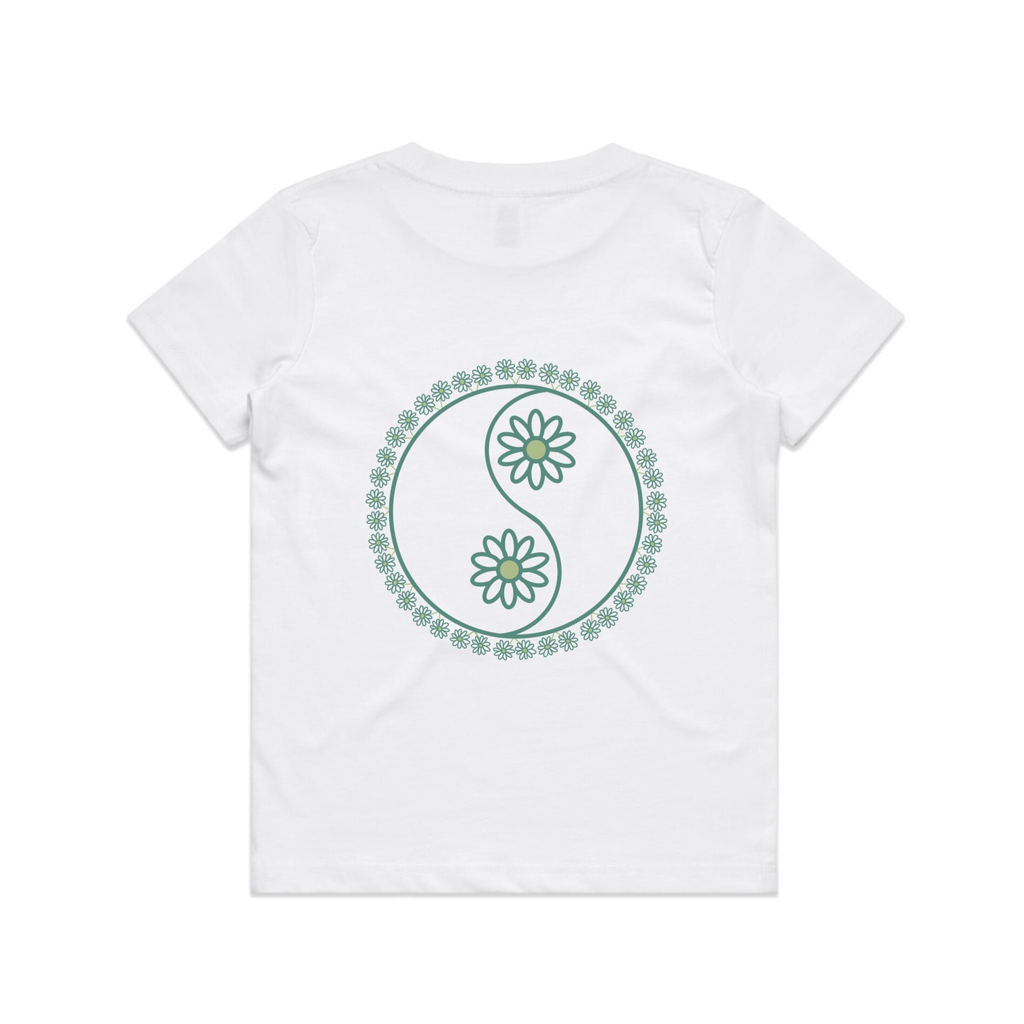 Grom Daisy YinYang White tee