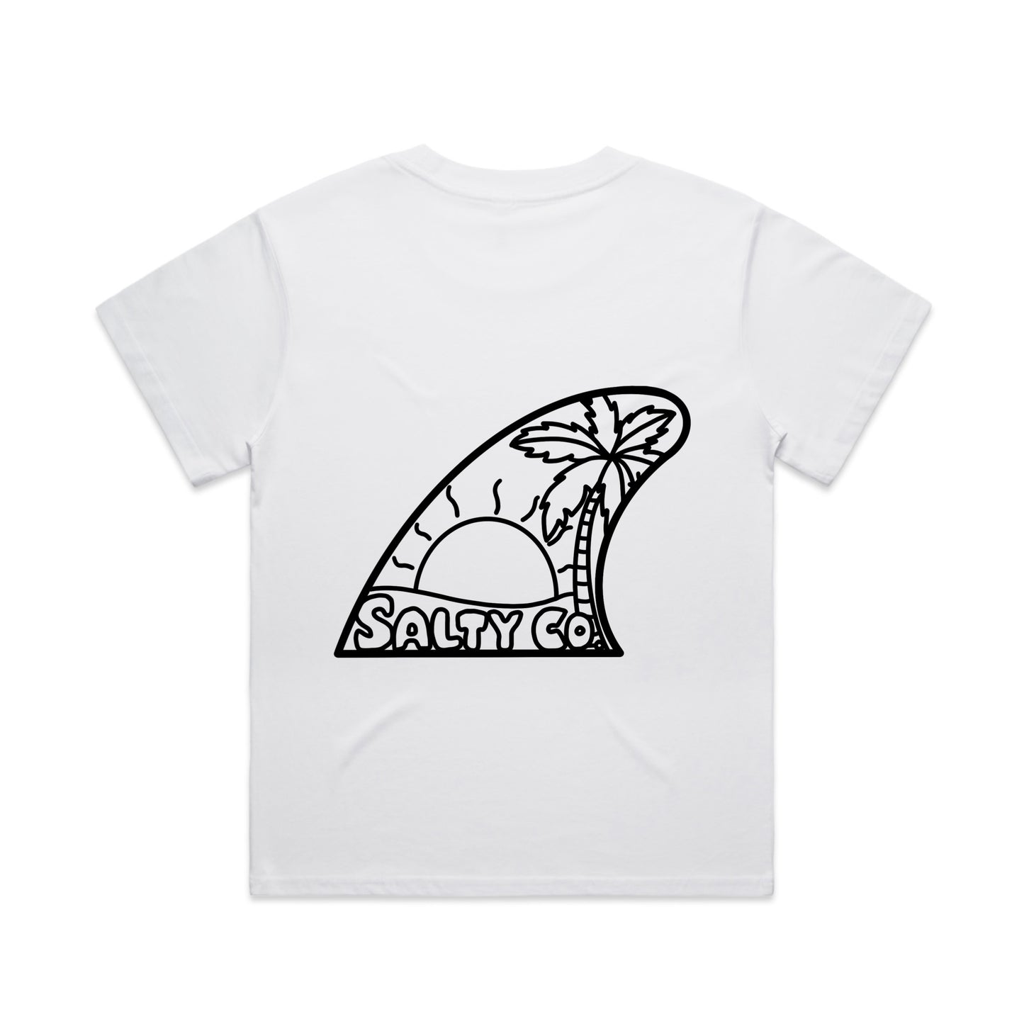 Ladies Fin White tee