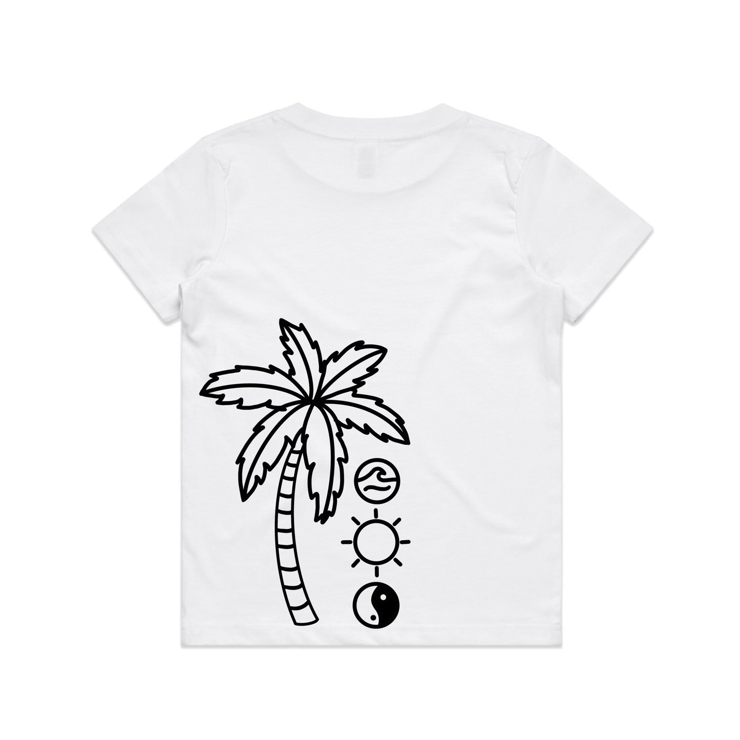 Grom Palm Trio White tee